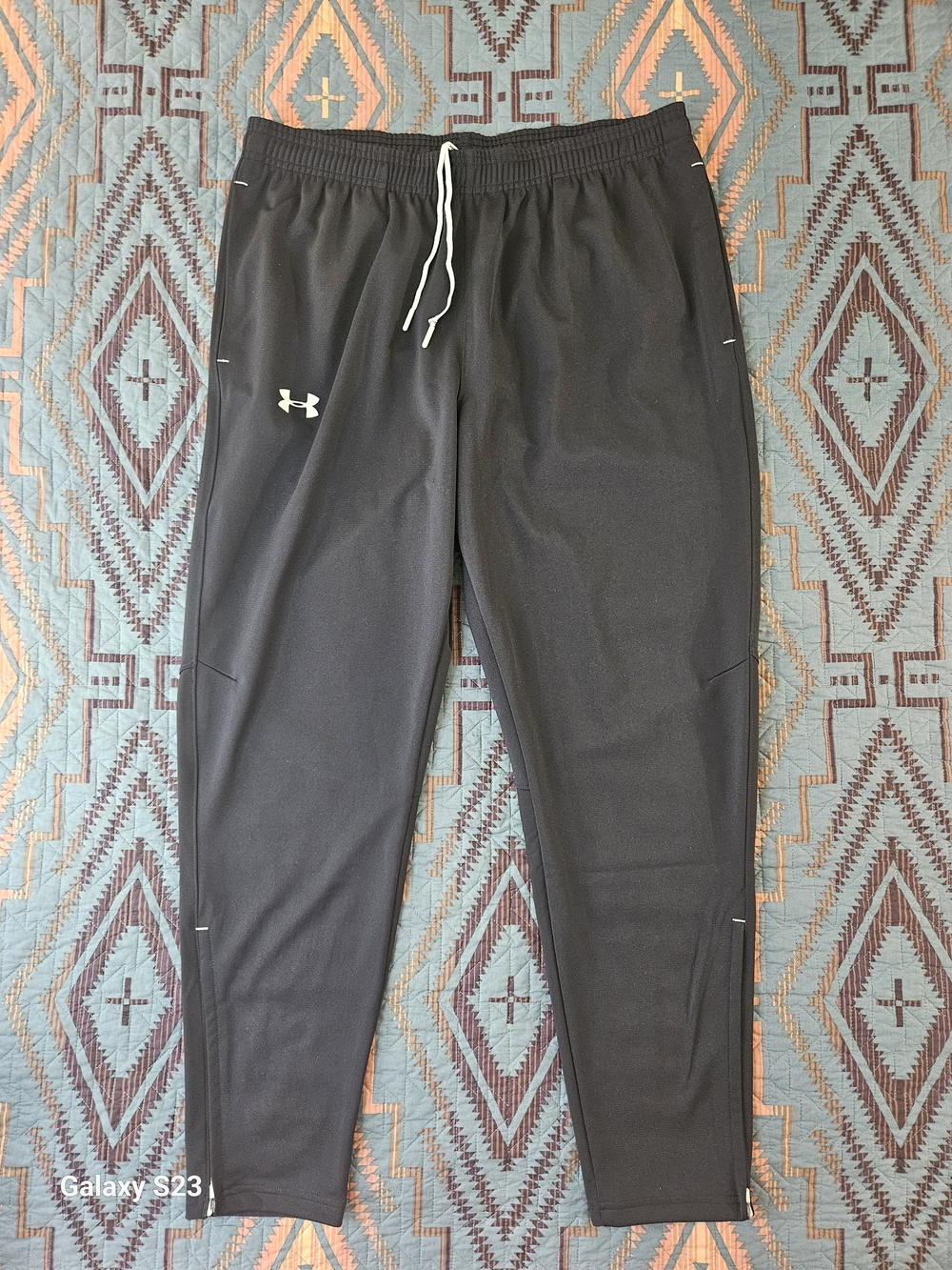 Under Armour Black Men's‎ Training Joggers with White Drawstring
